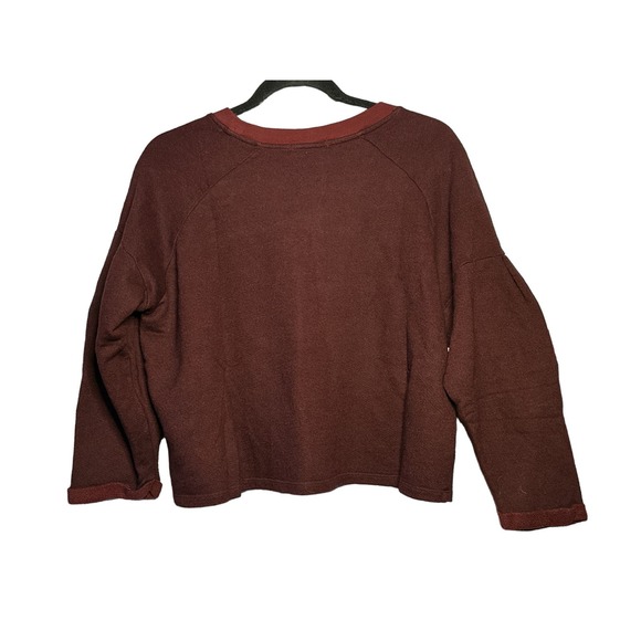 n:philanthropy‎ Ina Sweatshirt Women’s Cropped Balloon Sleeve (S) NWT - Picture 2 of 5